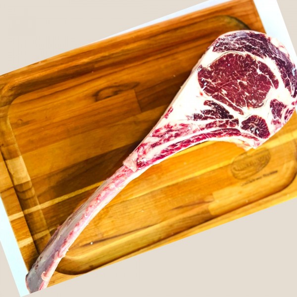 TOMAHAWK ANGUS R$ 159,00 KG - Peso Estimado 1,1 kg